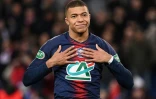 L'attaquant du PSG Kylian Mbappé contre le FC Nantes en demi-finale de Coupe de France le 3 avril 2019 au Parc des Princes