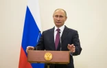 Le président russe Vladimir Poutine lors d'une allocution à Berlin, le 20 octobre 2016