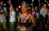 Manifestation contre le candidat d'extrême droite à la présidentielle brésilienne Jair Bolsonaro, le 29 septembre 2018 à Rio de Janeiro