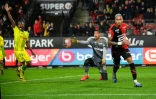 Raphinha marque le but de la victoire contre Nantes dans le temps additionnel, le 31 janvier 2020 à Rennes  