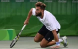 Le Français Benoît Paire face à l'Italien Fabio Fognini au 2e tour du tournoi olympique, le 9 août 2016 à Rio