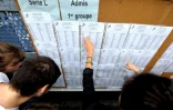 Les résultats du baccalauréat affichés le 6 juillet 2012 dans un lycée à Strasbourg