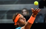 Rafael Nadal, vainqueur en début de journée de Jérémy Chardy, a surclassé le Géorgien Nikoloz Basilashvili au Masters de Rome, le 16 mai 2019