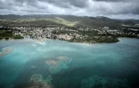Vue aérienne d'une zone côtière de l'île de la Martinique, dans les Antilles françaises, le 15 juin 2022