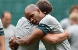 JP Pietersen à l'entraînement avec l'Afrique du Sud le 23 octobre 2015 au stade de Twickenham à Londres 