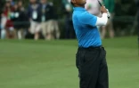 L'Américain Tiger Woods lors du 3e tour du Masters 2018 de golf, le 7 avril 2018 à Augusta