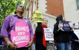Des soutiens du fondateur de WikiLeaks Julian Assange manifestent à Londres le 30 mai 2019