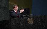 Le ministre cubain des Affaires étrangères Bruno Rodriguez lors d'un discours devant l'Assemblée générale de l'ONU à New York, le 26 octobre 2016