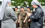 Patrouille de militaires le 16 mai 2016 à Lourdes