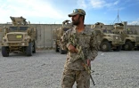 Un policier afghan dans la base de Bagram, après le départ des troupes américaines et de l'Otan, le 5 juillet 2021