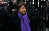 Martine Aubry à son arrivée au bureau national du PS, le 7 mars 2016 à Paris