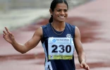 Dutee Chand, le 7 juillet 2013 lors des Championnats d'Asie à Pune (Inde)