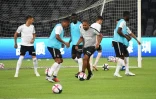 Les Monégasques à l'entraînement à Shenzhen, le 3 août 2018 à la veille d'affronter le PSG pour le Trophée des champions