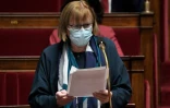L'ancienne ministre des Sports de Lionel Jospin, Marie-George Buffet, lors de la séance de questions au gouvernement, le 19 janvier 2021 à l'Assemblée nationale à Paris
