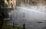 Heurts entre manifestants et forces de police, le 1er novembre 2019 à Santiago du Chili