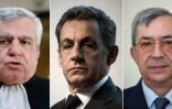 Un montage de 3 images, réalisée le 18 novembre 2020 montre l?avocat Thierry Herzog, l?ancien président dNicolas Sarkozy et le juge gilbert Français Gilbert Azibert qui comparaissent lundi devant le tribunal correctionnel de Paris dans l'affaire des "écoutes"