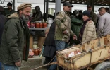 Le marché de Kalai Khumb, au Tadjikistan, le 30 mars 2024