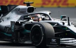 Le Britannique Lewis Hamilton (Mercedes) vainqueur du GP du Mexique, le 27 octobre 2019 Ă Mexico
