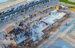 Des skateurs dans le premier skatepark de Libye, inauguré à Tripoli, le 29 mai 2022