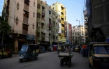 Une rue du quartier de Lyari où la rappeuse Eva B. a grandi, le 9 mars 2022 à Karachi, au Pakistan