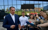 Le gouverneur régional de Belgorod Viatcheslav Gladkov fait une déclaration à la presse, le 2 juin 2023 à Belgorod