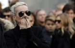 La veuve de Johnny Hallyday, Laeticia, lors de la cérémonie funéraire de son mari à Paris, le 9 décembre 2017