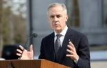 Le nouveau Premier ministre canadien Mark Carney lors de son premier discours officiel, le 14 mars 2025 à Ottawa