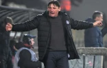 L'entraîneur de Toulouse Mickaël Debève affiche son mécontentement lors du déplacement de son équipe à Metz, le 3 mars 2018