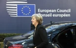 Arrivée de Thérésa May, Première ministre britannique au sommet européen de Bruxelles, le 15 décembre 2016