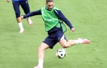 Le Français Adrien Rabiot à l'entraînement, le 13 juin 2024 à Paderborn (Allemagne)