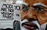 Manifestation contre la visite du Premier ministre indien Narendra Modi en France, le 13 juillet 2023 à Paris