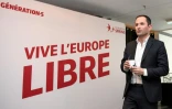 Benoît Hamon, tête de liste Générations, en meeting à Paris, le 3 avril 2019