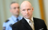 Anders Behring Breivik lors de son procès au tribunal à Skien, le 15 mars 2016 en Norvège