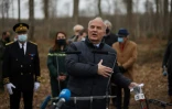 Le général Jean-Louis Georgelin, président de l'Etablissement public chargé de Notre-Dame, le 5 mars 2021 dans la forêt de Bercé, à Jupilles, dans la Sarthe