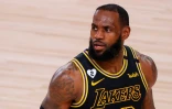LeBron James des Los Angeles Lakers lors du match 4 des playoffs NBA face aux Portland Trail Blazers, à Lake Buena Vista, le 24 août 2020