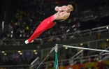 Le Japonais Kohei Uchimura, sacré champion olympique du concours général de gymnastique, le 10 août 2016 aux JO de Rio