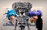 L'oeuvre "Avatar Hiropon Style, 2022" de l'artiste japonais Takashi Murakami exposée à la galerie Gagosian, le 11 mai 2022 à New York