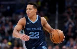 Desmond Bane avec les Memphis Grizzlies contre les Indiana Pacers en NBA le 15 mars 2022 à la Gainbridge Fieldhouse à Indianapolis