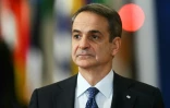 Le Premier ministre grec Kyriakos Mitsotakis arrive pour une réunion à Bruxelles, le 22 janvier