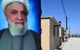 Portrait du chef du mouvement islamiste pro-iranien Hezbollah, Naim Qassem, le 4 février 2026 à Hermel, dans le nord-est du Liban