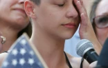 La lycéenne Emma Gonzalez lors de son discours à Fort Lauderdale, en Floride, le 17 février 2018  