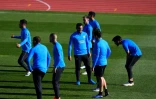 Les joueurs de Boca Juniors à l'entraînement au centre dédié à la sélection espagnole à Las Rozas, le 6 décembre 2018 en vue du match contre River Plate