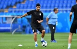 L'attaquant urugayen Luis Suarez lors d'un entraînement, le 19 juin 2018 à Rostov
