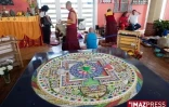 Octobre 2009 - Saint-Pierre - Des moines tibétains ont réalisé un mandala