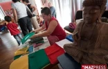 Octobre 2009 - Saint-Pierre - Des moines tibétains ont réalisé un mandala