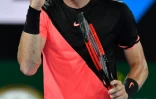 Le Britannique Kyle Edmund face au Croate Marin Cilic en demi-finales de l'Open d'Australie, le 25 janvier 2018 à Melbourne