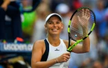 La Danoise Caroline Wozniacki victorieuse de Madison Keys à l'US Open, le 4 septembre 2016