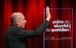 Le ministre de l'Intérieur Gérard Collomb lors d'une conférence de presse de présentation de la Police de sécurité du quotidien le 8 février 2018 à Paris