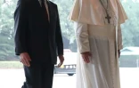 L'Empereur du Japon Naruhito et le pape François au palais impérial de Tokyo le 25 novembre 2019