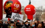 Manifestation à Paris pour défendre l'emploi et les services publics, le 4 février 2021